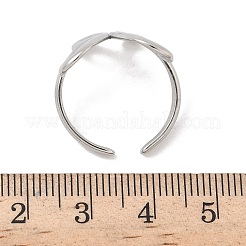 304 Stainless Steel Open Cuff Rings for Women&nbsp;RJEW-A079-02B-P