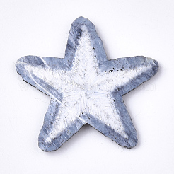 機械刺繍布地アイロンワッペン  マスクと衣装のアクセサリー  アップリケ  スター  銀  34~36x35~39x1.5~2mm&nbsp;FIND-T030-030C
