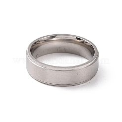 Non-Tarnish 201 Stainless Steel Plain Band Ring for Women&nbsp;RJEW-I089-31P