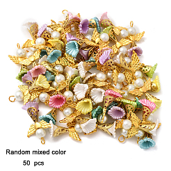 50Pcs Acrylic Imitation Pearl & Glass Pendants&nbsp;PALLOY-JF03940