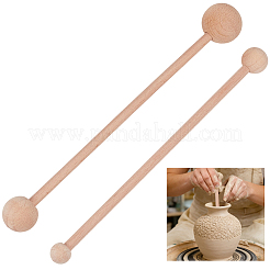 8Pcs Wood Double Head Ball Stick&nbsp;AJEW-CN0007-90