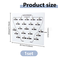 Body Printed Acrylic Hair Extension Holder&nbsp;ODIS-WH0079-044A