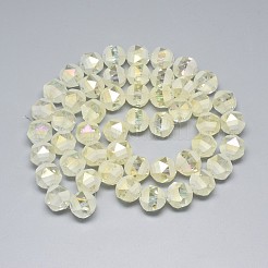 Electroplate Glass Beads Strands&nbsp;EGLA-Q085-10mm-12