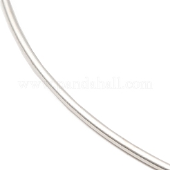 変色しない304ステンレススチールネックレス  ステンレス鋼色  0.06インチ（0.15cm）  内径：5.00インチ（12.7cm）&nbsp;STAS-D084-32P