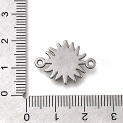 304ステンレススチールコネクタチャーム  太陽リンク  変色防止  ステンレス鋼色  21.5x16.5x2.5mm  穴：1.5mm&nbsp;STAS-C119-04P