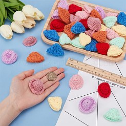 40個 8色 手作りポリエステル織りウール糸人形帽子  人形作り用品  ミックスカラー  48x12x30mm  5個/カラー&nbsp;AJEW-FG0004-46