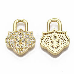Brass Micro Pave Cubic Zirconia Pendants&nbsp;ZIRC-T014-001-NF