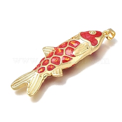 Brass Enamel Pendants&nbsp;KK-CBAEEA8-09G