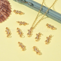 SHEGRACE Brass Micro Pave Cubic Zirconia Pendants&nbsp;XGRQ3D896-461G