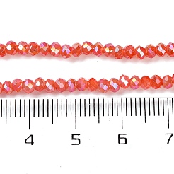 電気メッキガラスビーズ連売りを焼く  ABカラー  多面カット  ロンデル  ミックスカラー  8x6mm  穴：1mm  約63~65個/連  15.75''（39~40センチメートル）&nbsp;DGLA-A039-J8mm-BM
