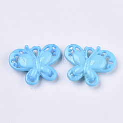 オペークアクリルパーツ  蝶  ミックスカラー  25x32x8.5mm  穴：3x5mm  約200個/500g&nbsp;SACR-N008-052