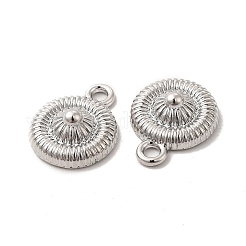 合金ペンダント  長持ちメッキ  カドミウムフリー＆鉛フリー  フラットラウンド  プラチナ  17.5x14x5mm  穴：2mm&nbsp;PALLOY-E024-52P