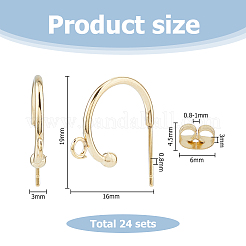 304ステンレススチール製ハーフフープピアス24個  304ステンレススチール製イヤーナット24個  ミックスカラー  6~19x4.5~16x3mm  穴：0.8~1mm  ピン：0.8mm&nbsp;STAS-HS0001-13A