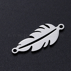 変色しない201ステンレス鋼リンクコネクター  羽  ステンレス鋼色  23x9x1mm  穴：1.4mm&nbsp;STAS-N090-JN832-1