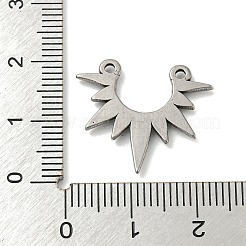 304ステンレスペンダント  太陽のチャーム  2ループ  アンティークシルバー  19x21.5x2mm  穴：1.4mm&nbsp;STAS-G333-01AS