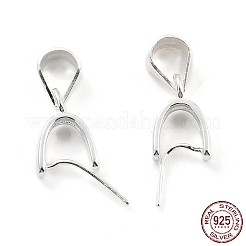 925スターリングシルバーアイスピック・ピン・ベイル  ティアドロップ  銀  10x6x2mm  穴：5x4mm  内径：4mm  ピン：0.4mm&nbsp;STER-Z001-122S-04