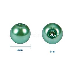 15色ガラスパールビーズ  染め  ラウンド  ミックスカラー  6mm  穴：1mm  約70PCS /カラー  約1050個/箱&nbsp;HY-X0008-6mm