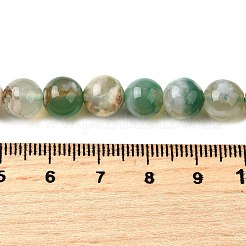 Natural Green Cherry Blossom Agate Beads Strands&nbsp;G-NH0061-A01-8mm