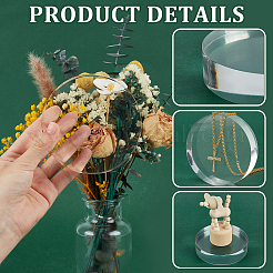 4Pcs Desktop Flat Round Acrylic Display Pedestals&nbsp;ODIS-AR0001-10