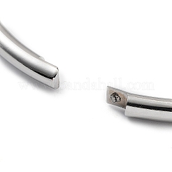 変色しない201ステンレススチール製ヒンジ付きバングル  リング  内径：2-3/8x2インチ（6x5.05cm）&nbsp;STAS-Z057-01A