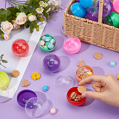 Plastic Round Vending Machine Egg Capsules&nbsp;AJEW-WH0609-530B