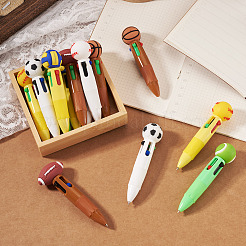 14Pcs 7 Styles Plastic Sports 4-in-1 Ballpoint Pen&nbsp;AJEW-TA0005-83
