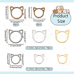 合金のチベット風チャーム  子猫のチャーム  ミックスカラー  15~20x15.8~21x1.8~2mm&nbsp;FIND-NB0005-21