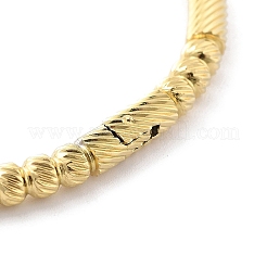 Ion Plating(IP) 304 Stainless Steel Grooved Hinged Bangles&nbsp;BJEW-P313-02G