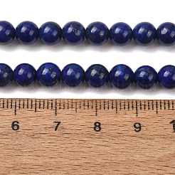 天然石ラピスラズリビーズ連売り  スムーズなラウンド  6mm  穴：1mm  約67個/連  15.55''（39.5センチメートル）&nbsp;GG-CBA59DD-C03-6mm