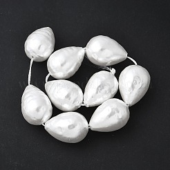 Electroplated Shell Pearl Beads Strands&nbsp;BSHE-F013-13-01