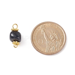 Natural Agate Dyed Beads Link Connectors&nbsp;PALLOY-JF00890-05
