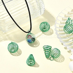 20Pcs 2 Styles Iron Spiral Bead Pendants&nbsp;FIND-YW0007-44