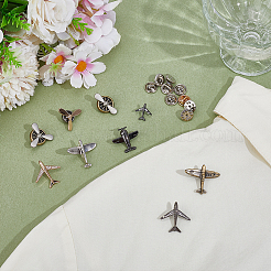 9Pcs 9 Styles Alloy Lapel Pin Backs for Backpack Clothes&nbsp;JEWB-ME0001-24