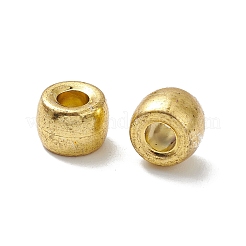プラスチックメッキビーズ  バレル  黄金メッキ  9x6.5mm  穴：3.7mm  約1700個/500g&nbsp;KY-C013-01C