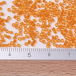 MIYUKIデリカビーズ  シリンダー  日本製シードビーズ  11/0  （db0703)透明オレンジ  1.3x1.6mm  穴：0.8mm  約10000個/袋  50 G /袋&nbsp;SEED-X0054-DB0703