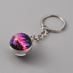 Platinum Tone Alloy Keychain&nbsp;KEYC-WH0029-61J