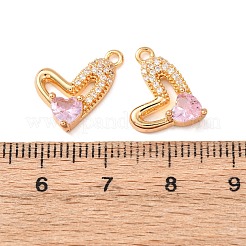 Brass Micro Pave Cubic Zirconia Pendants&nbsp;KK-A284-12G-02