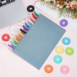 60Pcs 10 Colors Plastic Loose Leaf Ring Round Binder Discs&nbsp;FIND-GF0009-71