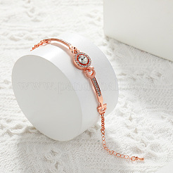 Flat Round Zinc Alloy with Crystal Rhinestone Bangles for Women&nbsp;FS-WG299D2-01