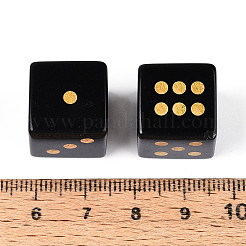 天然黒曜石彫刻キューブサイコロ  テーブルゲームをプレイするため  15~16.5x15~16.5x15~16.5mm&nbsp;T144-07F