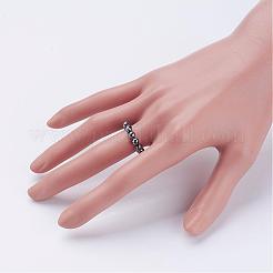 非磁性合成ヘマタイトビーズストレッチリング  多面カット  20mm&nbsp;RJEW-JR00193