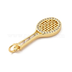 Rack Plating Brass Cubic Zirconia Pendants&nbsp;KK-K270-40G