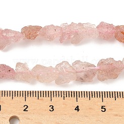 Raw Rough Natural Strawberry Quartz Beads Strands&nbsp;G-M453-C07