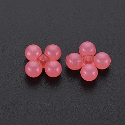 透明なアクリルビーズ  染め  [10]の形  鮭色  13x13x5mm  穴：1.5mm  約1510個/500g&nbsp;MACR-S373-02E-03