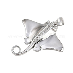 Brass Micro Pave Cubic Zirconia Pendants&nbsp;KK-A269-06P