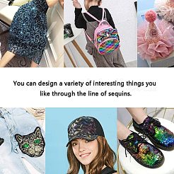 ペットプラスチックパレットビーズ  スパンコールロール  キラキラパウダーとスプール付き  装飾アクセサリー  フラットラウンド  カラフル  6mm  約100ヤード/ロール&nbsp;PVC-PH0001-17