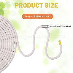 工芸品の編み物用の綿糸  ベージュ  10~10.5mm  約10.94ヤード（10m）/バンドル&nbsp;OCOR-WH0105-046