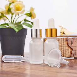 10mlすりガラス瓶  長く細い点滴器を使って  3ml使い捨てプラスチックドロッパーとミニ透明プラスチック漏斗ホッパー  ミックスカラー&nbsp;MRMJ-BC0001-79