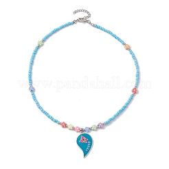 Alloy Enamel Split Pendant Necklaces&nbsp;NJEW-JN04719