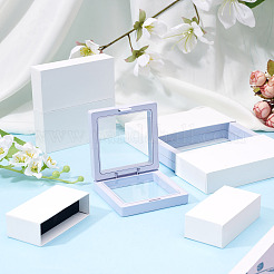 3 Bags 3 Styles Square Transparent PE Thin Film Suspension Jewelry Display Box&nbsp;CON-TA0001-38G